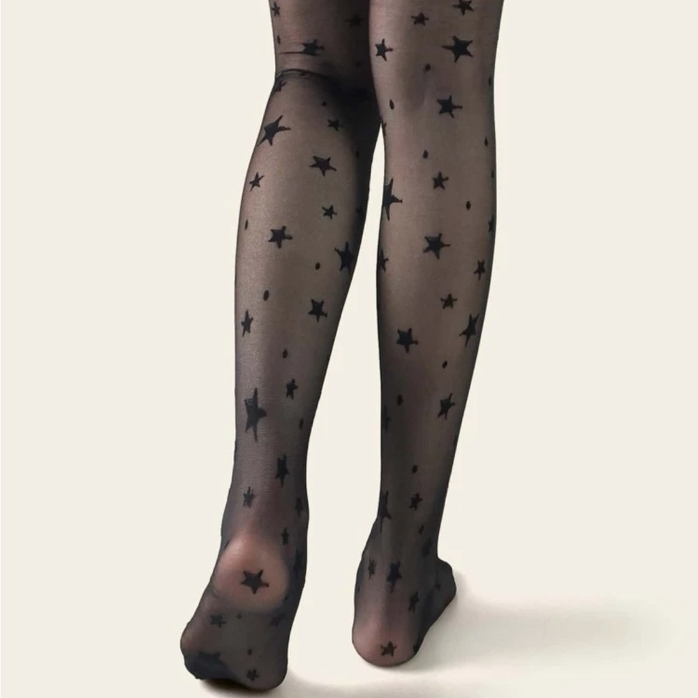 Star Pattern Fishnet Tights - Picture 3 of 3